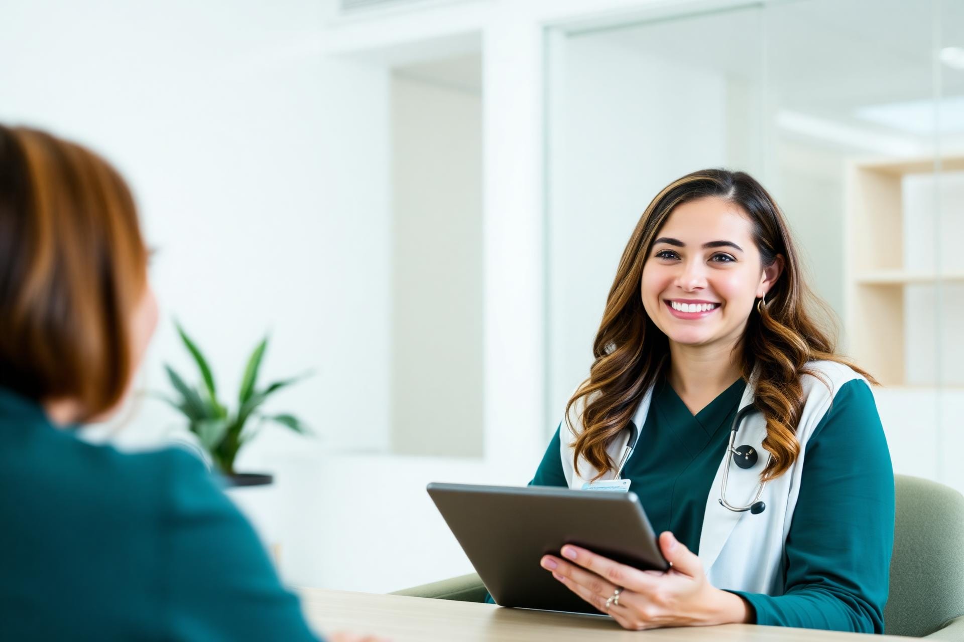 Professional psychiatrist providing psychiatric services and psychotherapy consultation in modern office setting